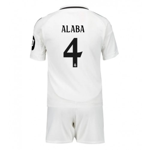 Dres Real Madrid David Alaba #4 Domaci za djecu 2024-25 Kratak Rukav (+ kratke hlače)